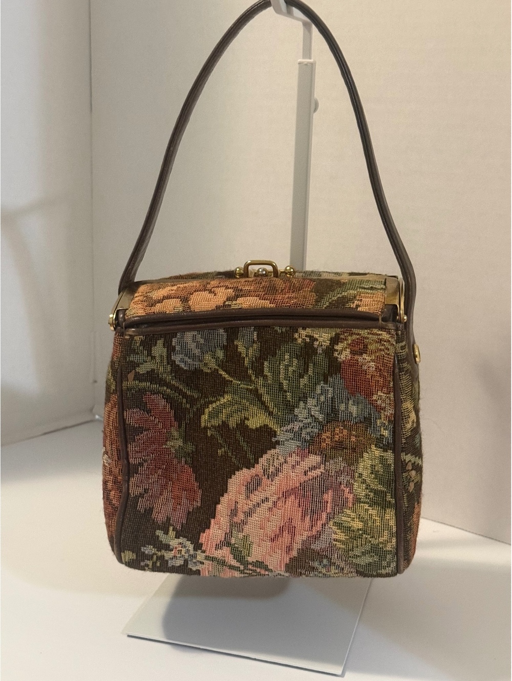 Le noble floral tapestry box handbag